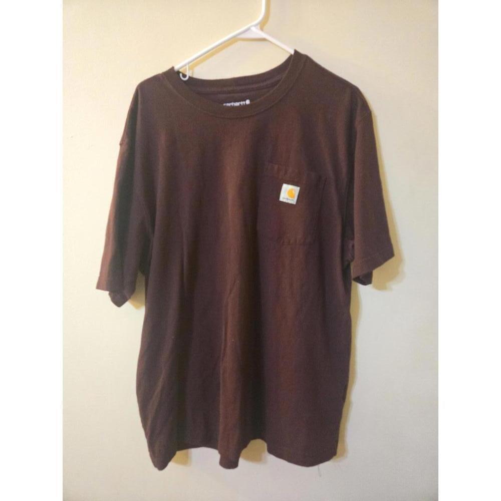 Carhartt Men's Loose Fit Brown T-Shirt Size Large